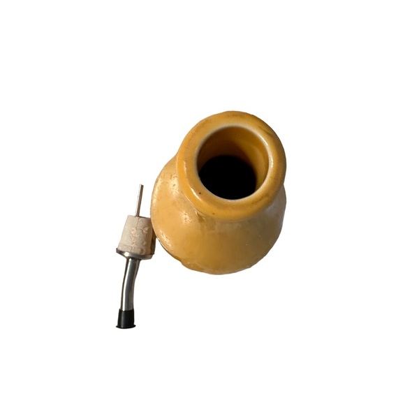 Vintage Revol La Porcelaine France Aceto Yellow Vinegar Decanter with Spout - Picture 10 of 10